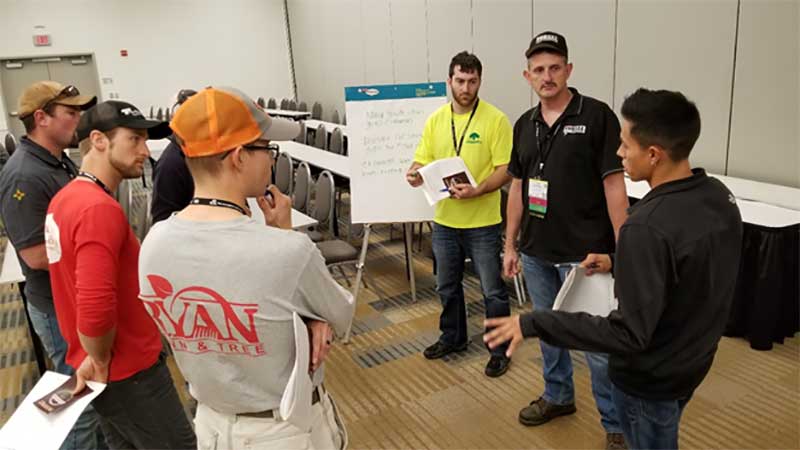 participants at the Tree Care Industry Association TCIA Crew Leader Qualification workshop